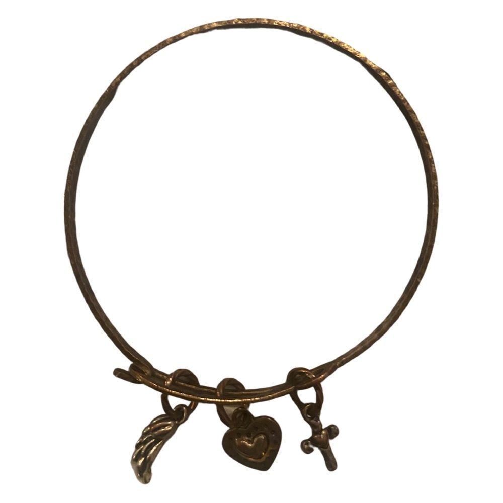 Brass Religious Bangle with Charms
